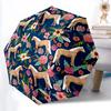 1pc Horse Floral Pattern Automatic Open/Close Umbrella - Compact Travel Umbrella, Durable Construction, Fashionconscious Yy251208110