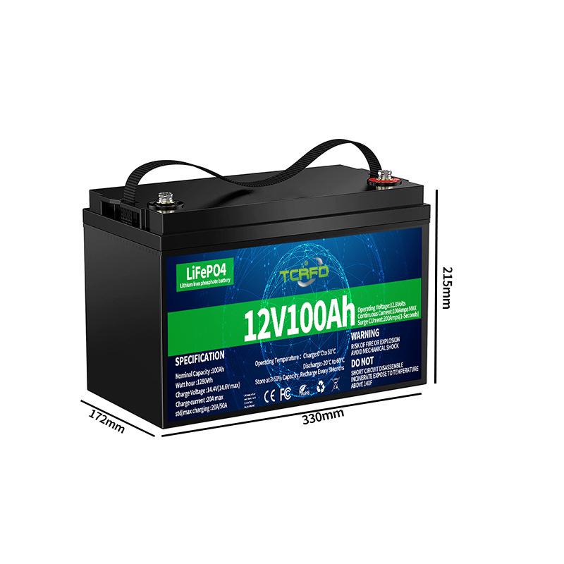 Custom 12V 100Ah LiFePO4 Battery for RVs - Replaces Lead-Acid with Lithium Iron Phosphate.