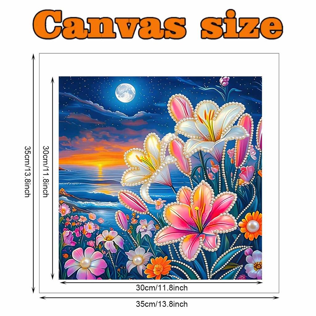 Bloeiende Bloemen Volledige 5D Doe-het-zelf Parel Edelsteen Kunst Diamant Schilderij Kits voor Volwassenen/Beginners Cadeau Idee Huisdecoratie 11.81x11.81in