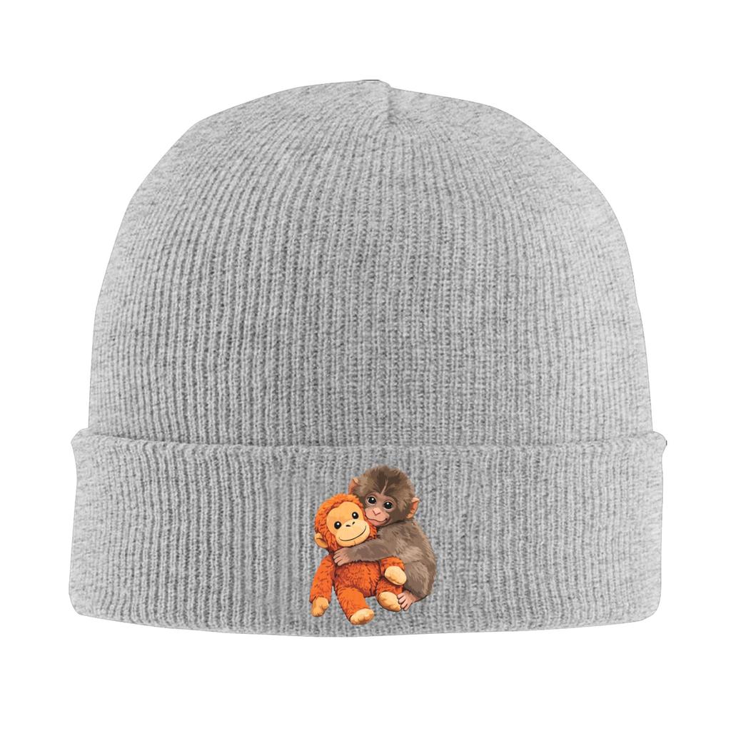 Cute Punch Baby Monkey Knit Hat Beanies Autumn Winter Hat Warm Acrylic  Hip Hop  Caps for Unisex Women Gift