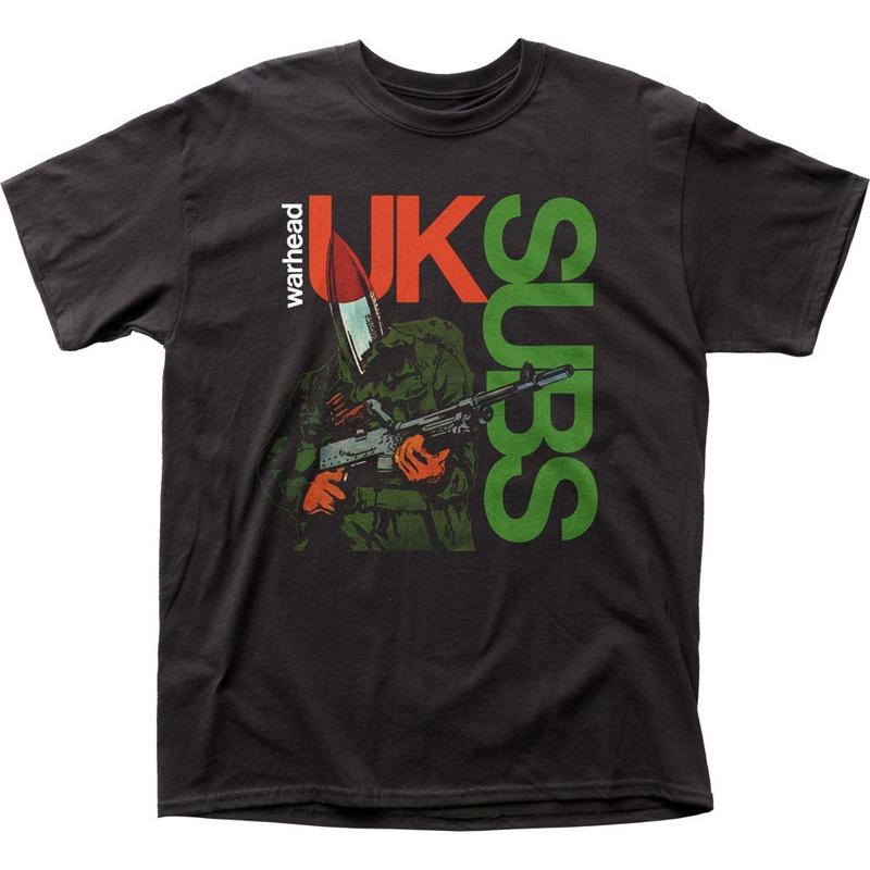 

UK Subs Warhead Unisex T-Shirt Music Classic Concert Rock Band Tee New Black S