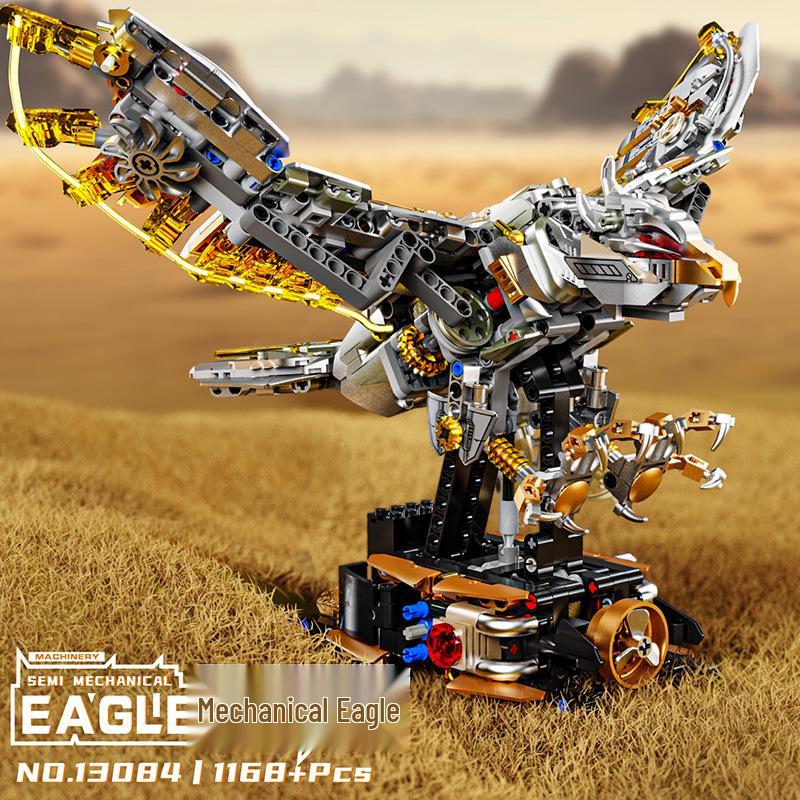 Meiji 13084 Mechanical Eagle Building Blocks - Children's Educational Assembly Toy