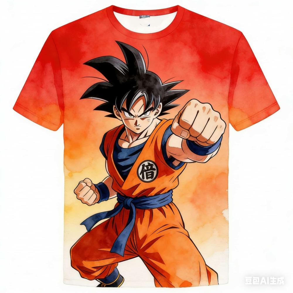 Japanese Anime Dragon Ball Z 3d Printed Cute Mans Goku Dragon Ball T-Shirt Fashion Children Cosplay Tops Clothing 110