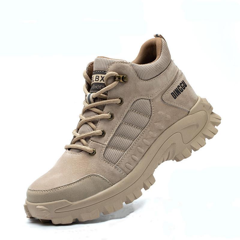 

Рабочие защитные ботинки мужские зимние ботинки со стальным носком противоударные противоударные промышленные защитные рабочие ботинки 38 бежевый