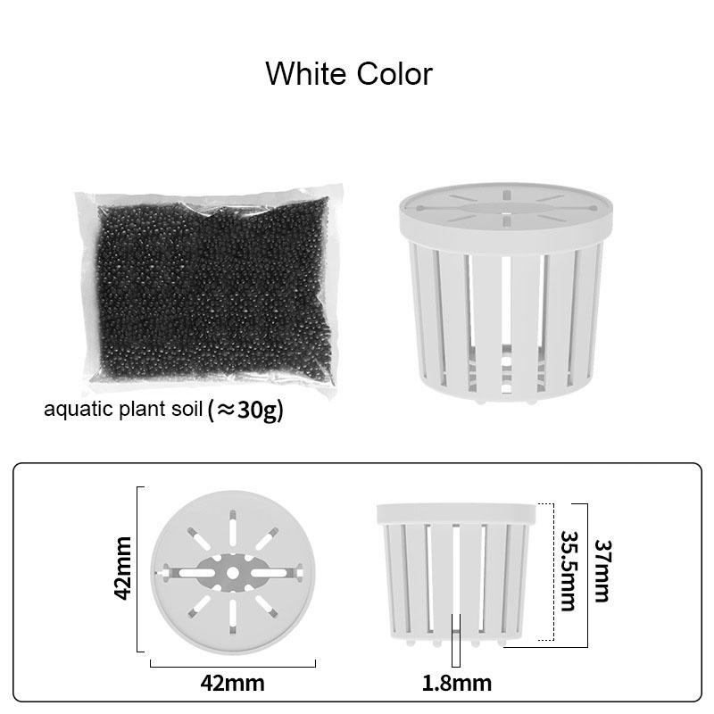 

1pcs Aquarium decoration Hanging fish tank Mini Plastic Pot Polka Water potted planting cylinder cup aquarium accessories 4.2cmx3.4cmx3.5cm белый
