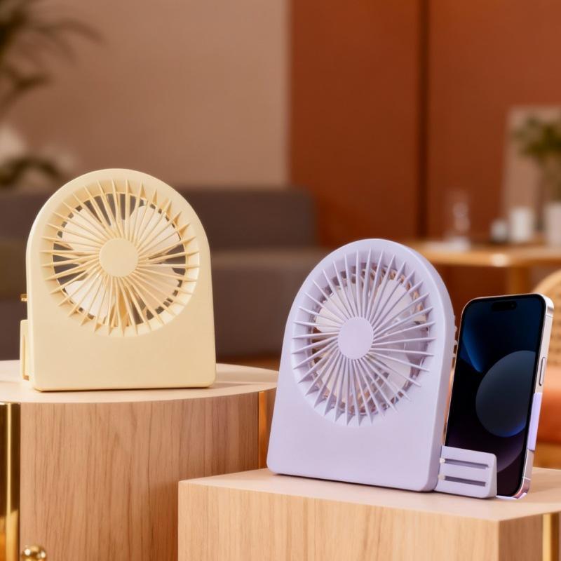 3 Speed Ultra Thin USB Rechargeable Desktop Fan Quiet Operation Energy Saving for Office Desk Use