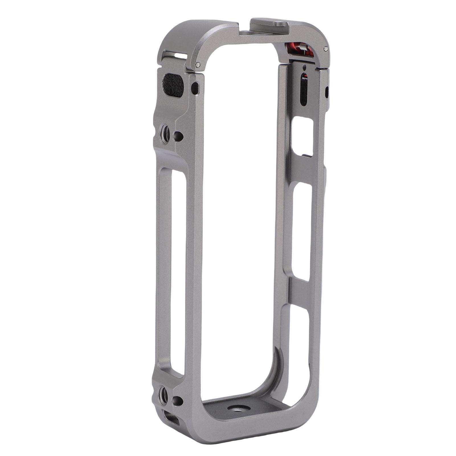 

Camera Cage Fit for Insta360 X5 Action Camera Aluminum Alloy Camera Protective Frame with Lens Cap Cold Shoe 1 4 Inch
