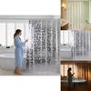 Minimalist Peva Shower Curtain With 3d Print Waterproof Moldproof For Bathroom Privacy