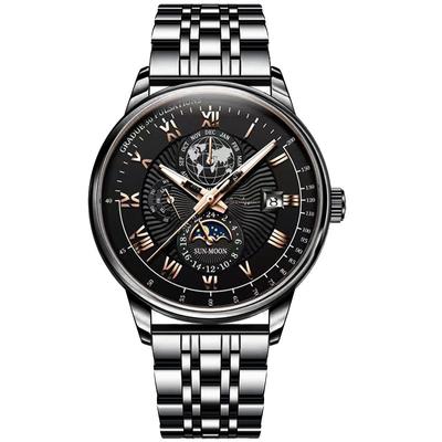 Relógios masculinos de luxo negócios marca superior homem relógio de pulso à prova dwaterproof água luminosa data semana quartzo relógio masculino alta qualidade