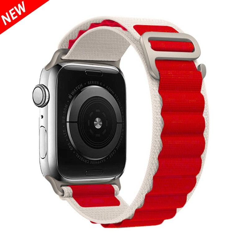 

Для Apple Watch Band Alpine loop Strap Ultra2 49 мм 44 мм 40 мм 45 мм 41 мм 42 мм 38 мм нейлоновый браслет iWatch 9 7 6 5 4 se 8 band For 38mm 40mm 41mm