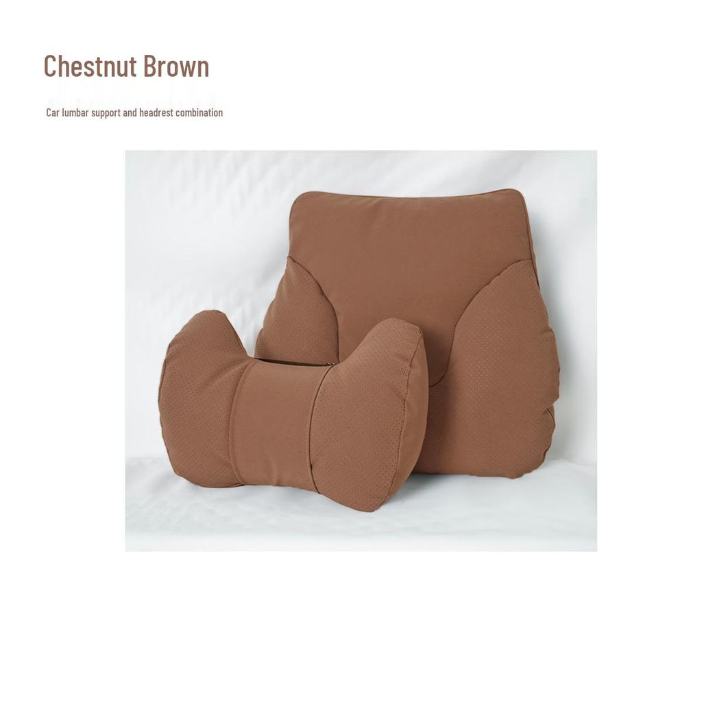 Cute S-Class Car Headrest and Lumbar Support Pillow for Comfort