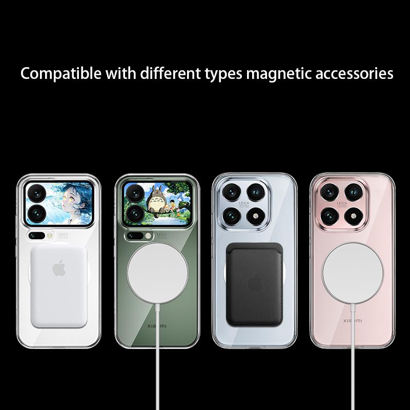 For Xiaomi 17/17 Pro/17 Pro Max Case Magsafe Clear Non-Yellowing Skin Friendly Screen Lens Protection Rigid Soft Grip Cover