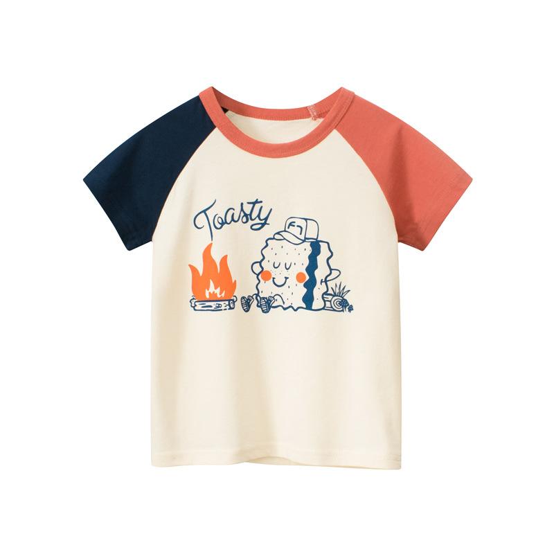2025 Sommer Kinder Jungen Kurzarm Grafik T-Shirts Cartoon Gedruckt Kleinkind Jungen Oberteile 2-8 Jahre Kinder Baby Jungen T-Shirts Kleidung