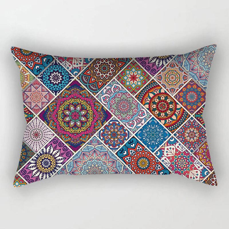 Mandala Cushion Cover 30x50 Polyester Vintage Pattern Pillowcover Decorative Sofa Cushions Throw Pillows Home Decor Pillowcase