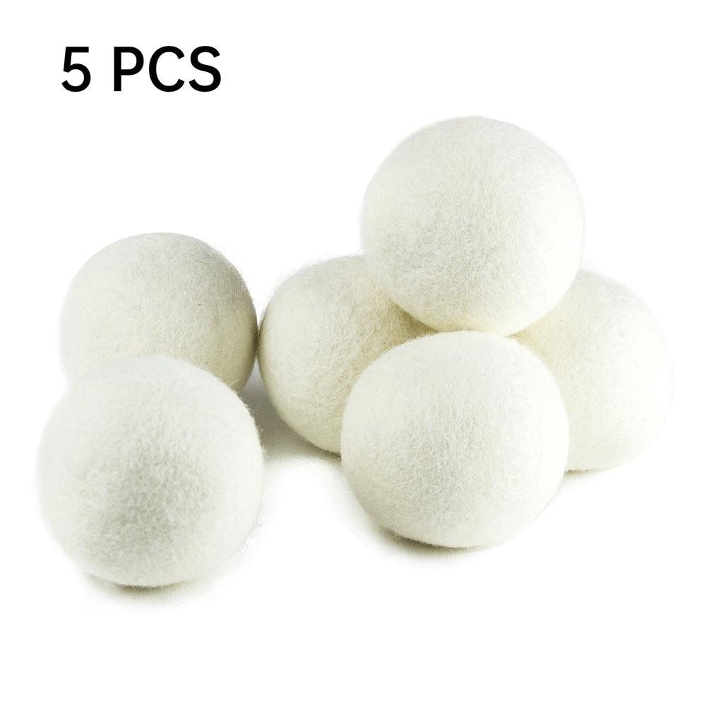 Boules de séchage en laine naturelle Boule assouplissante pour tissus pour peaux sensibles Réutilisable Assouplissant Boule à linge Accessoires pour machine à laver domestique