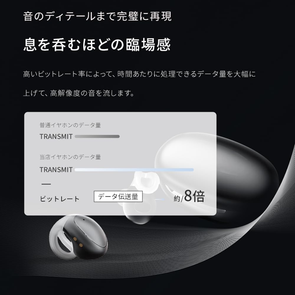 New for OWS TWS Earbuds with Bluetooth Bone Conduction Air Open Sound Leakage No Sound ENC Noise Digital LED Instant Misoperation Fast Comfortable