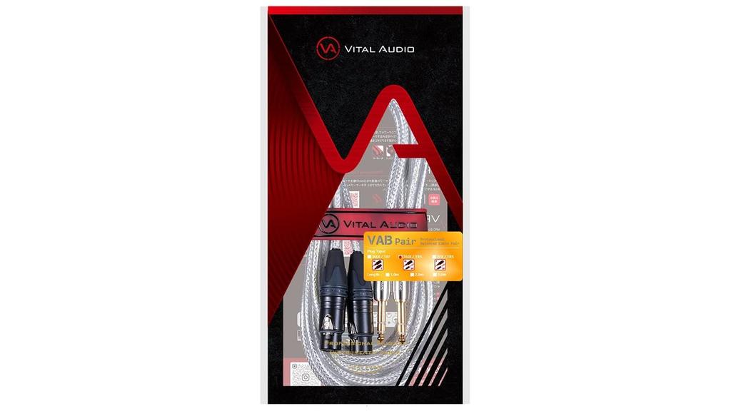 VITAL AUDIO VAB Pair-1.0m 3FX3P (VBP1F3P) Balanced Cable (Pair) for VAB Series, XLR-F (Female) to TRS Microphone Cable, Noise Reduction, Heat