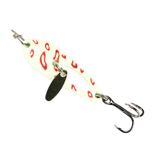 4CM/5G Spinner Blade Lure with Hook Double-sided Reflective Hard Metal Spoon Spinnerbait Rotating Sequin Lure Saltwater Freshwater Walleye Bass