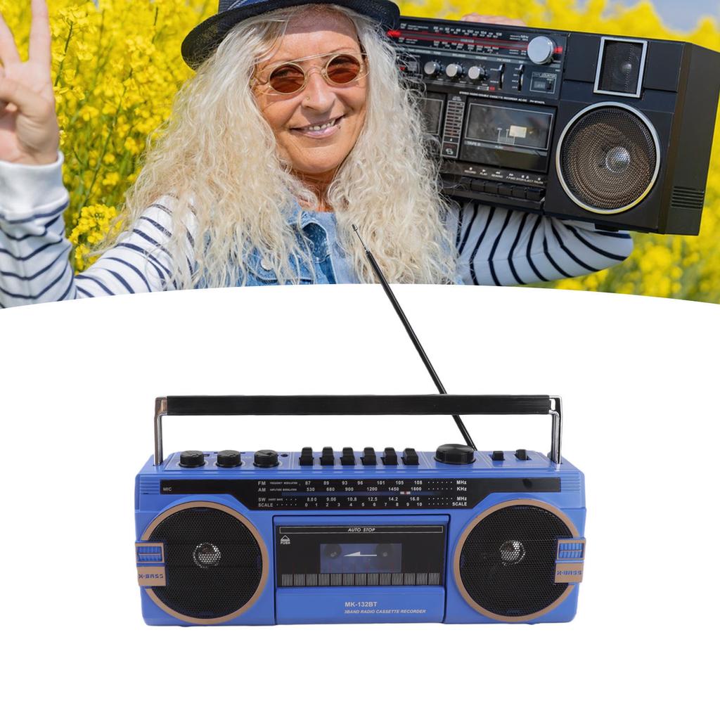 AM FM SW Cassette Player Vintage Great Sound Quality USB Port 3.5mm In Tape Recorder