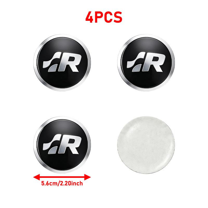 VW 4Pcs 60mm Car Wheel Center Hub Tyre Caps 56mm Rim Cover Sticker Badge Emblem For VW Passat CC Lamando Touran Touareg Tiguan Golf