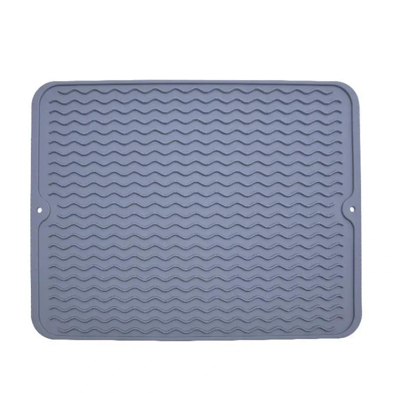 

1Pcs Foldable Drying Heat Insulation Soft Rubber Dishes Sink Mat Table Kitchen Home Anti Slip Drying Dishes Drain Mat 40X30CM