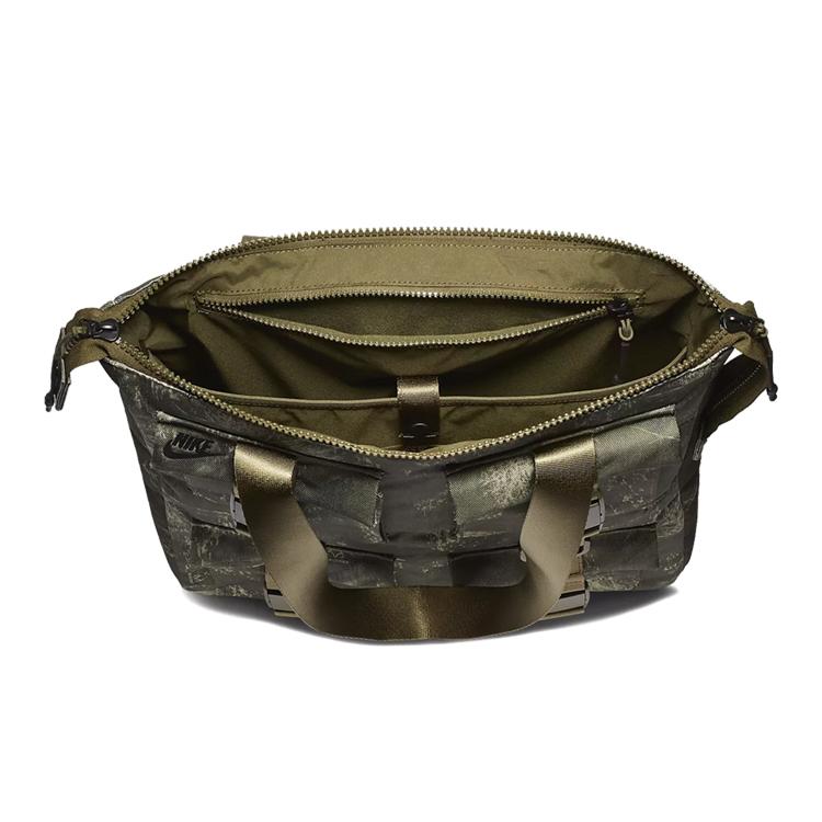 New Nike Polyester Tote Bag Shopping Bag Shoulder Bag Crossbody Bag Handbag Regular Unisex Olive Green BA6378-395