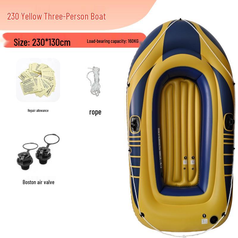 Durable Outdoor Inflatable Kayak: Fishing Boat with Thickened Wear-Resistant PVC