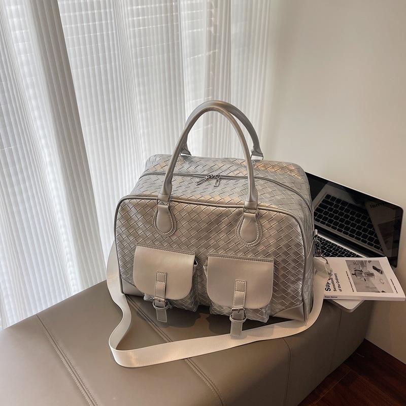 Neue stilvolle und schlichte Mesh-Umhängetasche mit großem Fassungsvermögen, Tragetasche, Messenger Bag, Kurzstrecken-Reisegepäcktasche, Handtasche