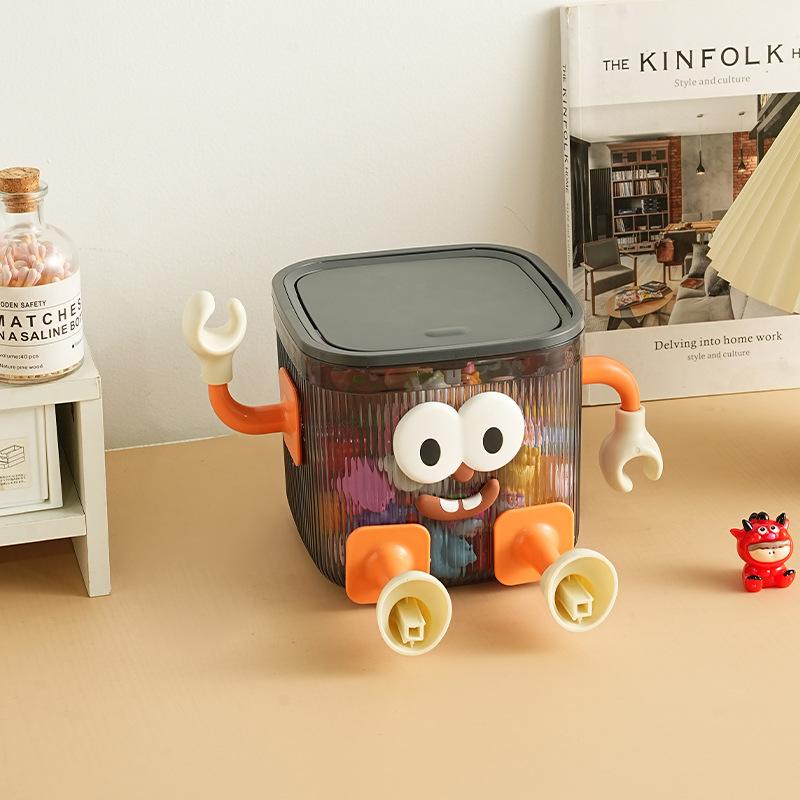 

Мультяшный Милый Милый Зерновой Настольный Бытовой с Крышкой Ведро для Хранения Игрушек Мочалок 1287 (2 hands & 2 feet) серый/прозрачный