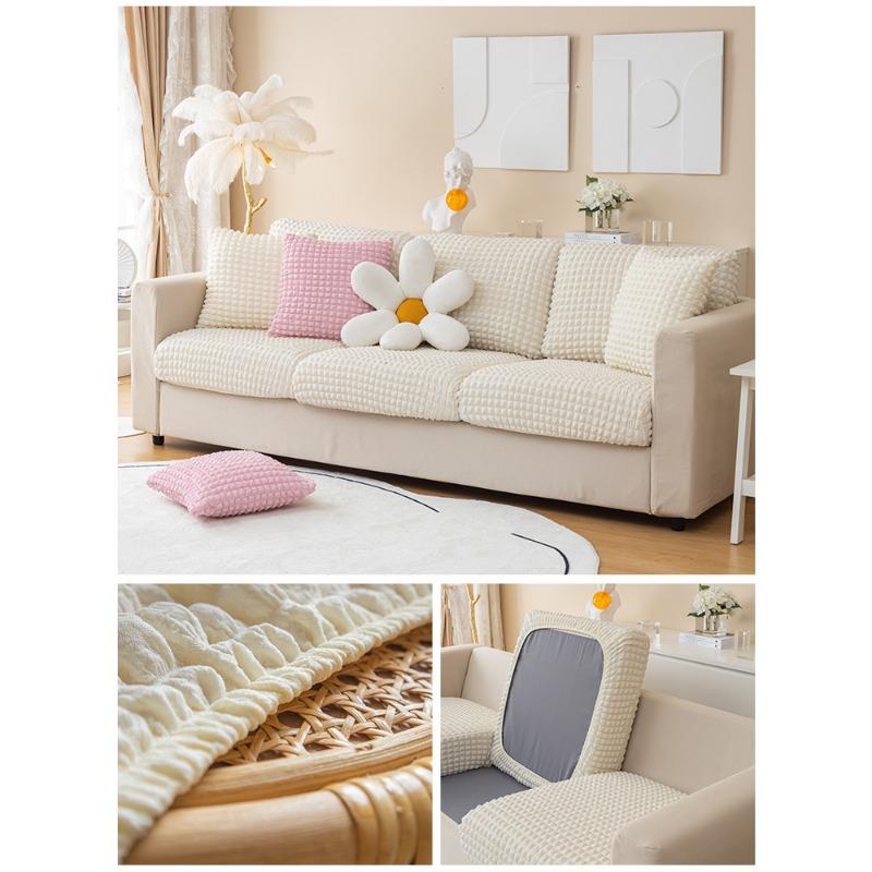 Seersucker New Sofa Cover Fully Inclusive Elastic Back Cover Sofa Cushion Four Seasons Three Positions