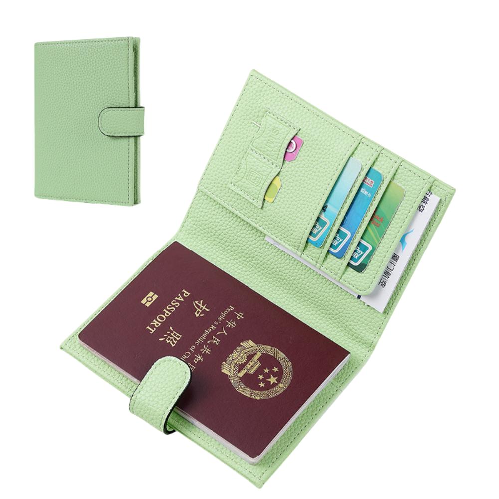 

Чехол для карт Обложка для паспорта со слотами для SIM-карт Водонепроницаемый кошелек с RFID-защитой для путешествий зелёный