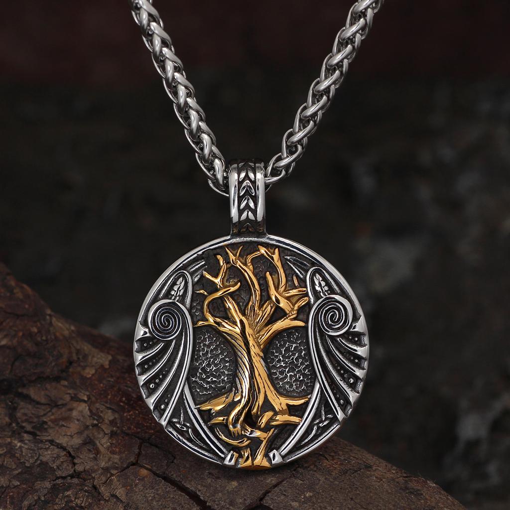 Retro Nordic Men's Life Tree Pendant - Fashionable Men's Life Tree Design Necklace
