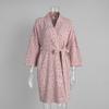 Spring  Cotton Pink Leopard Print Robe Pajamas Cardigans Pajamas Comfortable Home Clothes Women's Nightgowns