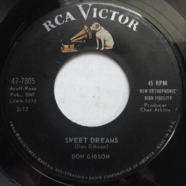 

7inch Record DON GIBSON - Sweet Dreams / The Same Street 477805 RCA VICTOR 1960 US Country/Folk Used