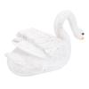 Resin Swan Figurine Floating Simulation Swan Statue for Garden Pond Realistic Garden Animal