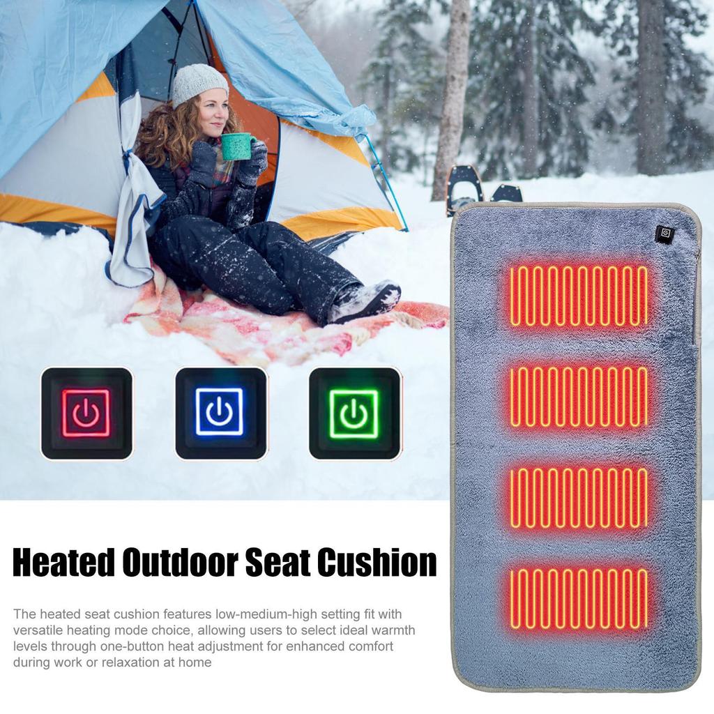 Heated Seat Covers USB Powered Portable Mat Lightweight Bleachers Heat Seat Cover For Indoor Outdoor Travel Camping Fishing