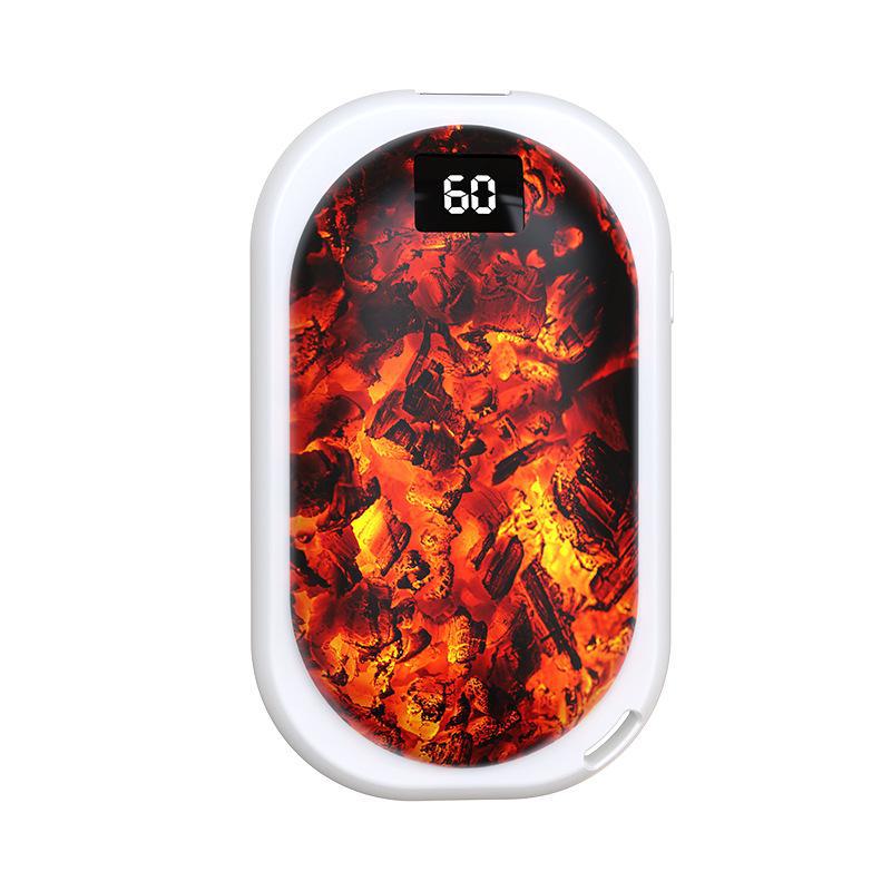 2025 Cross-Border Digital Hand Warmer: Dual-Sided Heating & Large Capacity Charcoal Fire Charging.