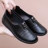 Spring and Autumn Shoes Leather Shoes Women's Soft Sole Non-slip Comfortable Old Man Shoes Leap Month Middle-aged and Elderly Work Shoes