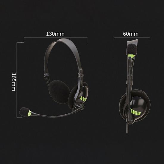 SY440 Telephone Headset Lossless Noise Reduction Breathable USB 3.5mm MIC Long Cable Call Center