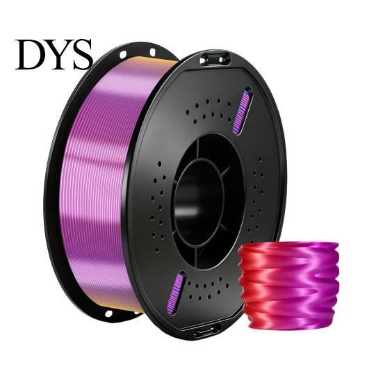 Object Printing Material Three-Color Gradient Silk PLA Filament, 1.75mm 1Kg Spool, Shiny Multicolor 3D Printer Filament for DIY Figurines Models