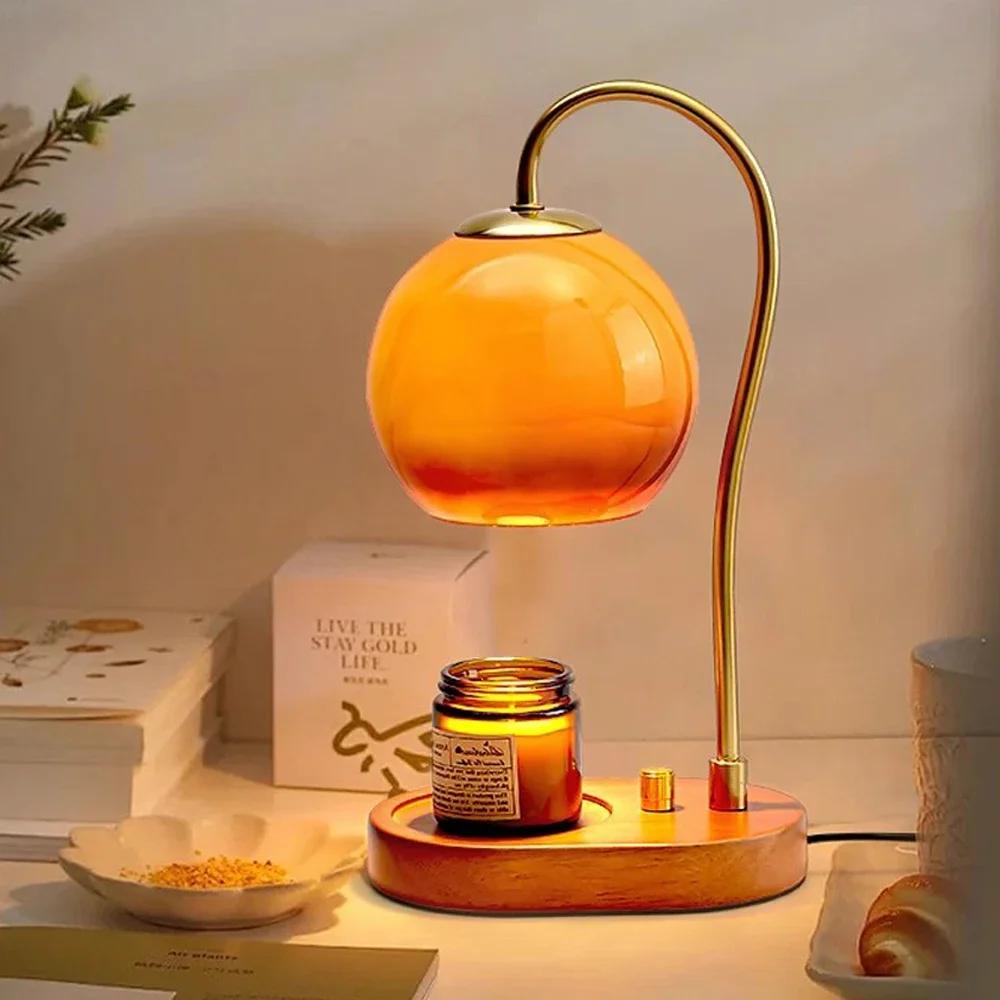 Nordic Table Lamp Glass Aroma Candles LED Desk Lamp GU10 Adjust Light Source Bedside Study Home Ambiance Decorative Table Light