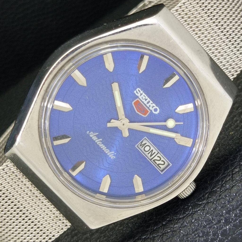 

ЯПОНИЯ ВИНТАЖ SEIKO 5 АВТОМАТИЧЕСКИЕ 6309A МУЖСКИЕ ЧАСЫ С ЦИФЕРБЛАТОМ СИНЕГО ЦВЕТА a500809-5 R154-a500809