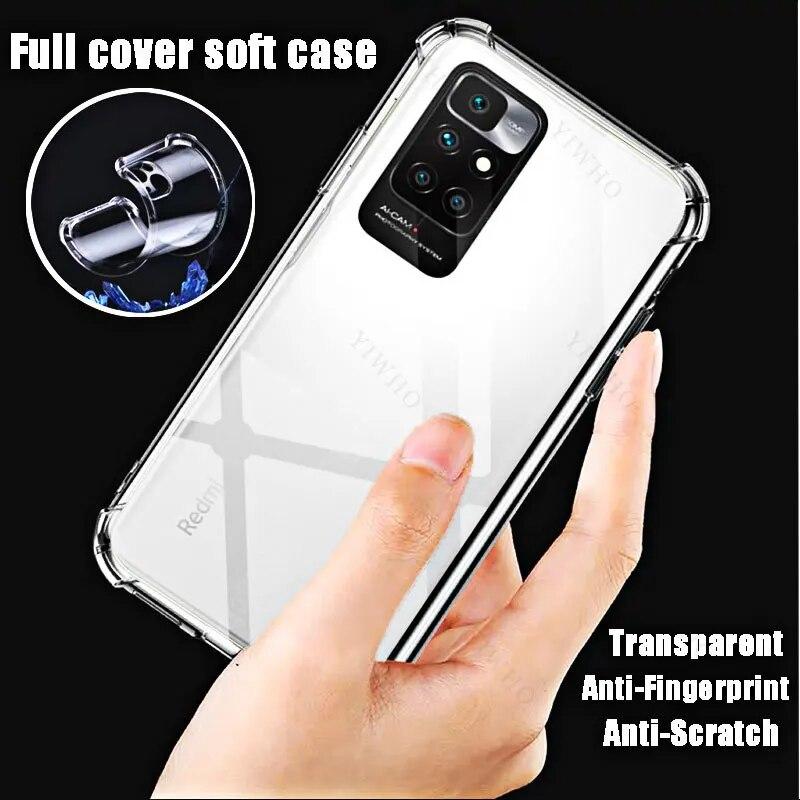 Soft Silicone Shockproof Case for Xiaomi Redmi 10 2022 HD Transparent for Redmi 10 2022 6.5" 21121119SG Anti-Scratch Cover Shell