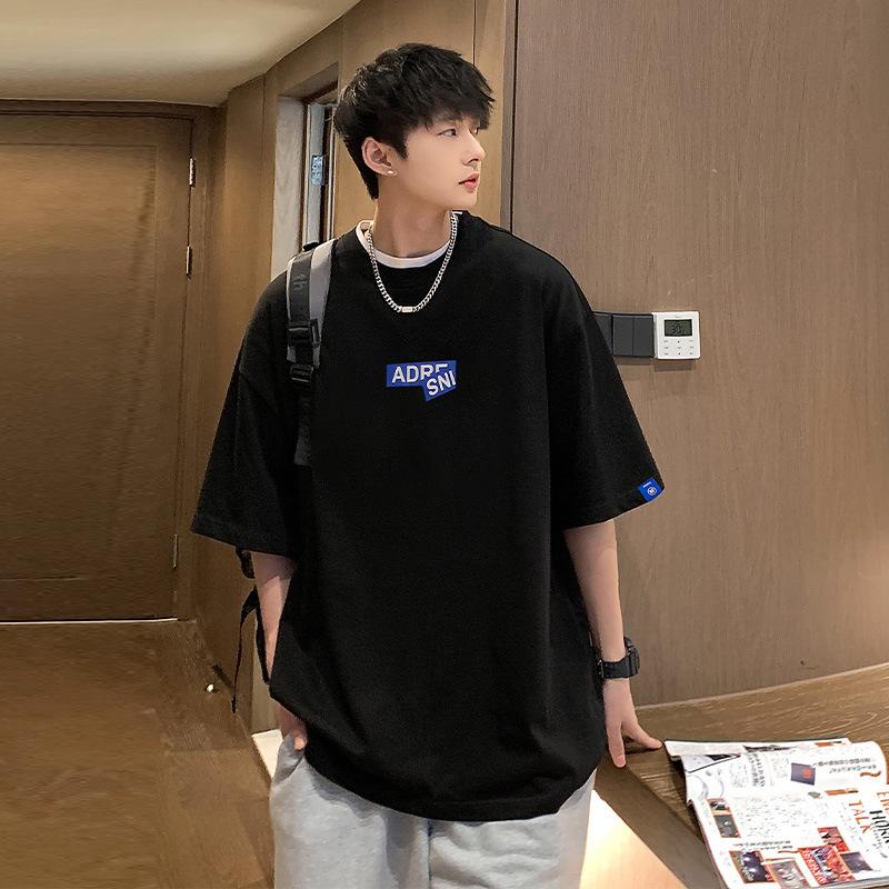 Letní pánské tričko nadměrné velikosti s krátkým rukávem ležérní volné pánské triko unisex streetwear top trička