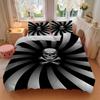 3pcs Skull Duvet Cover Set, Cover For Bedroom Guest Room (1 Duvet Cover + 2 Pillowcase, Without Quilt),  yy250922241