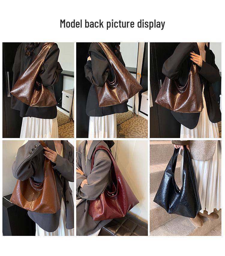 2024 Women's Soft Leather Large Capacity Tote & Shoulder Bag – Stylish, Versatile, High-End Design for Everyday Use