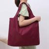 Multi-functional Folding Shopping Pouch Large Capacity Solid Color Shoulder Bag  Bag Hangings