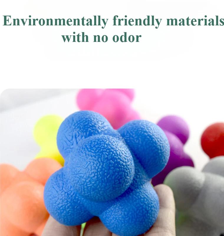 Hexagon Agility Training Ball Reaction Ball For Basketball Football Kids Adult Coordination Reflex Sports