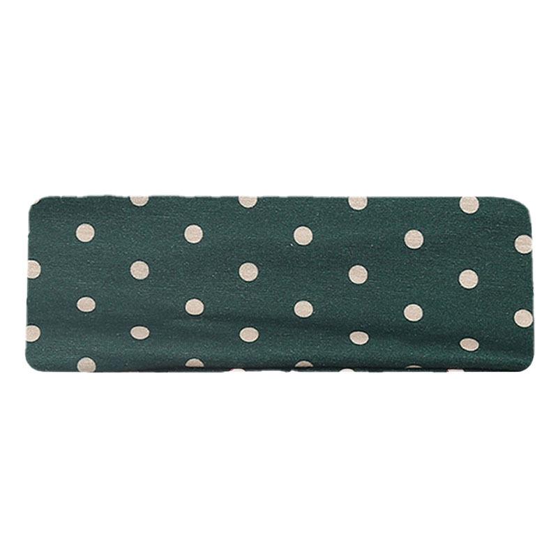 7cm Wide Polka Dot Elastic Sports Headband - Non-Slip, Sweat-Absorbing for Yoga & Fitness