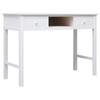 Day and Night - Day and Night Solid Paulownia Wood White Desk 108x45x76 Cm